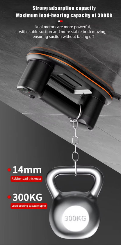 Ventouse Électrique Sous Vide avec Affichage Numérique – Outil de Levage 300kg (Lot de 2)