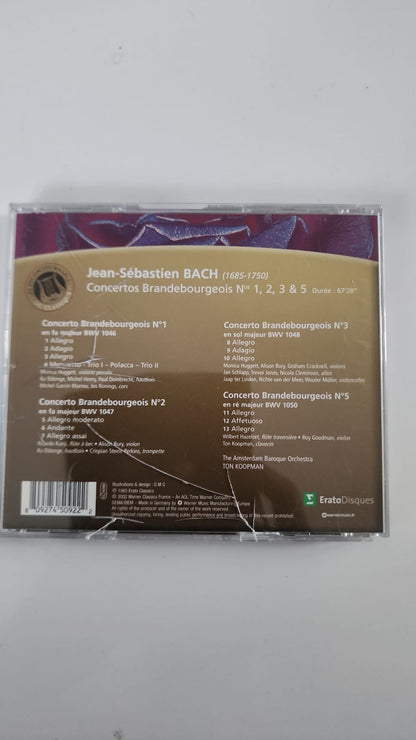 Bach – Concertos brandebourgeois n° 1, 2, 3 et 5 – Ton Koopman – CD Erato