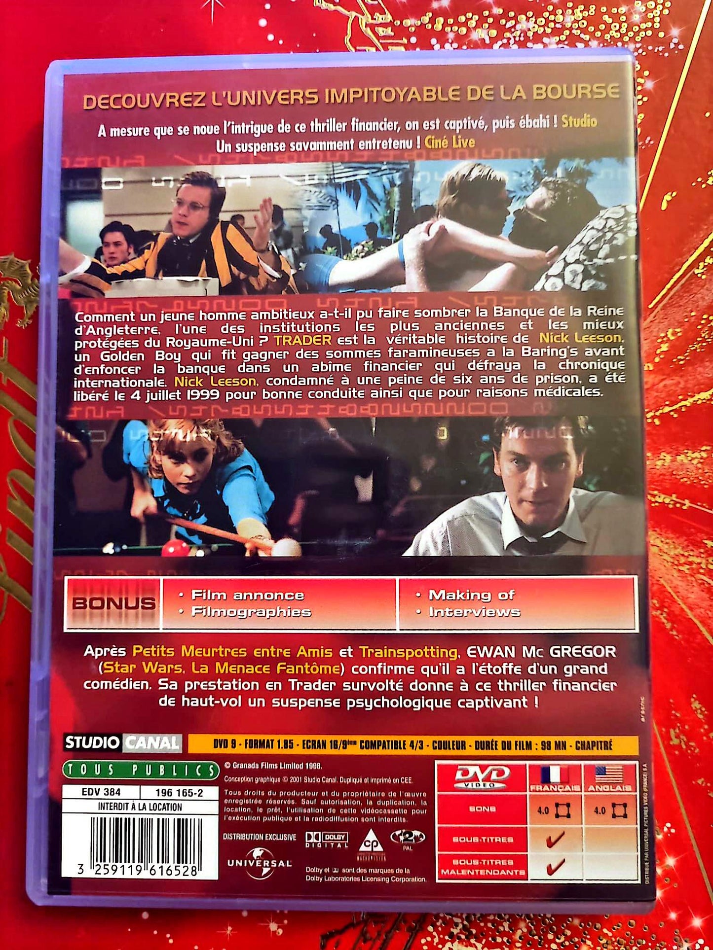 Trader – DVD – Thriller Financier – Ewan McGregor – StudioCanal