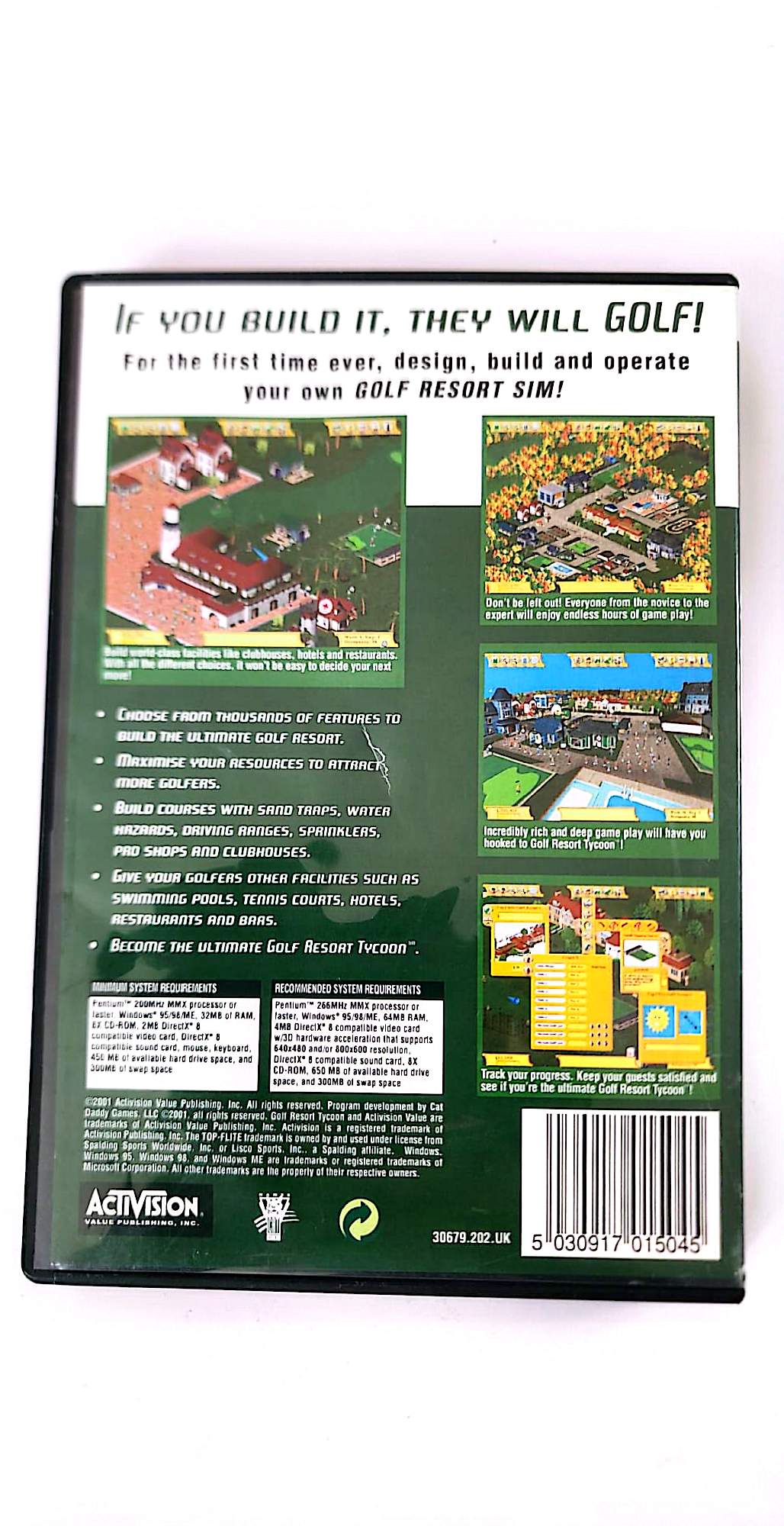 Golf Resort Tycoon – Jeu PC CD-ROM | Activision | Simulation Gestion Golf | Version Anglaise