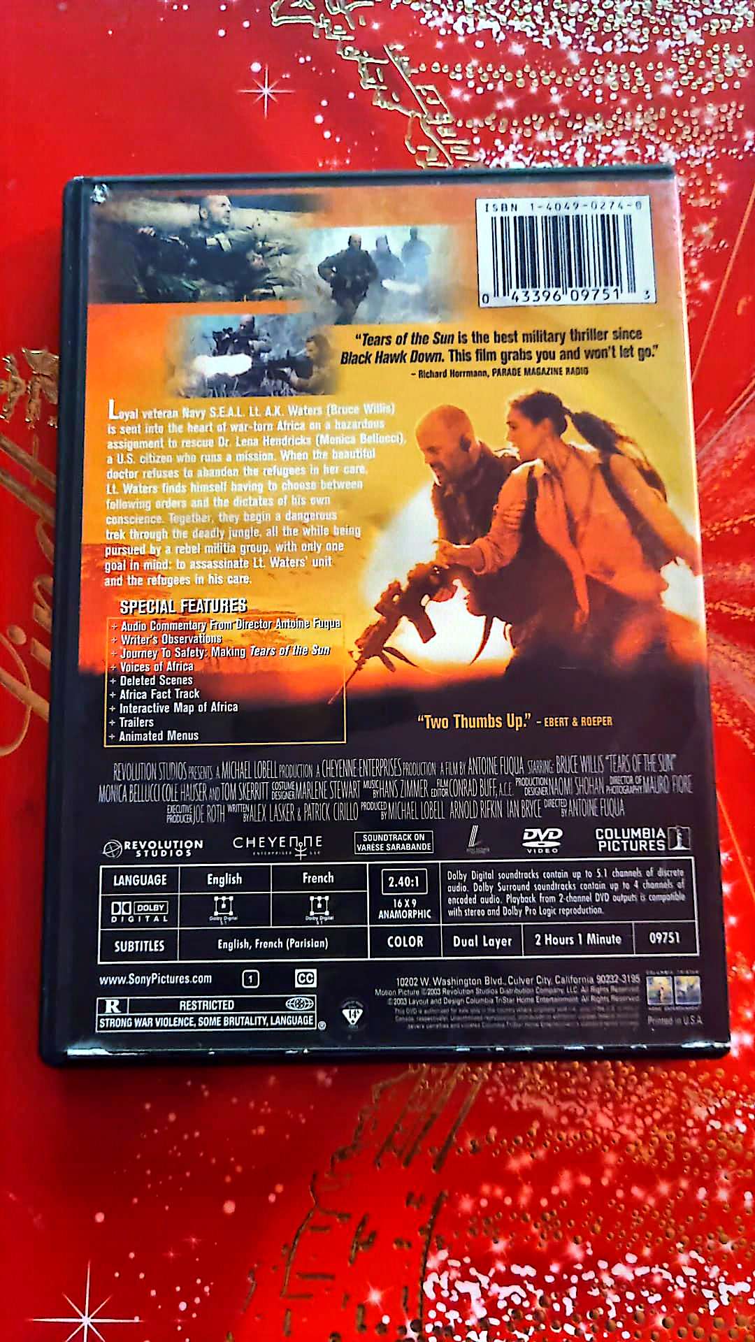 DVD : tears of the sun en