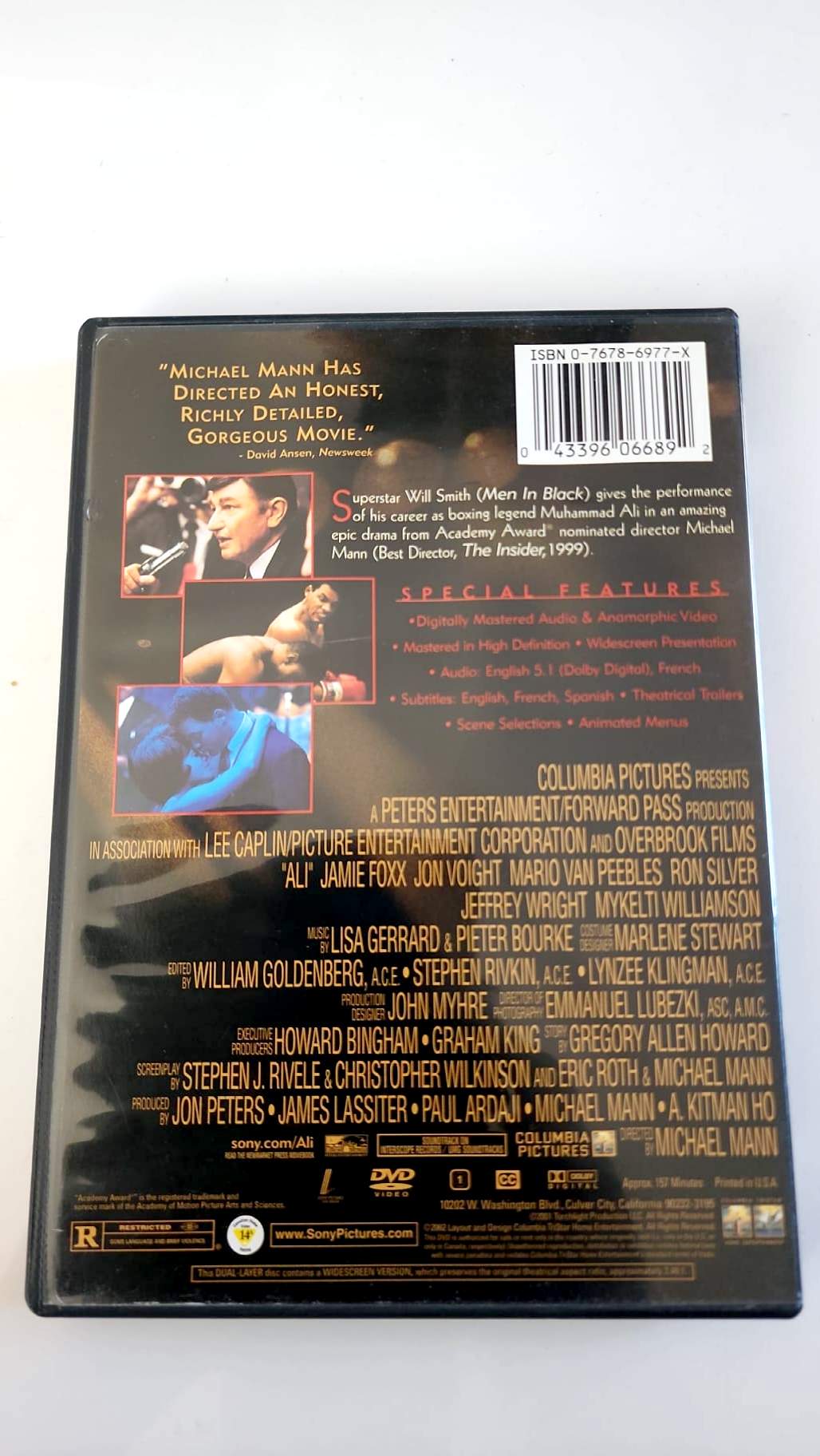 Ali (2001) – US Columbia Pictures DVD edition – Will Smith – Good condition