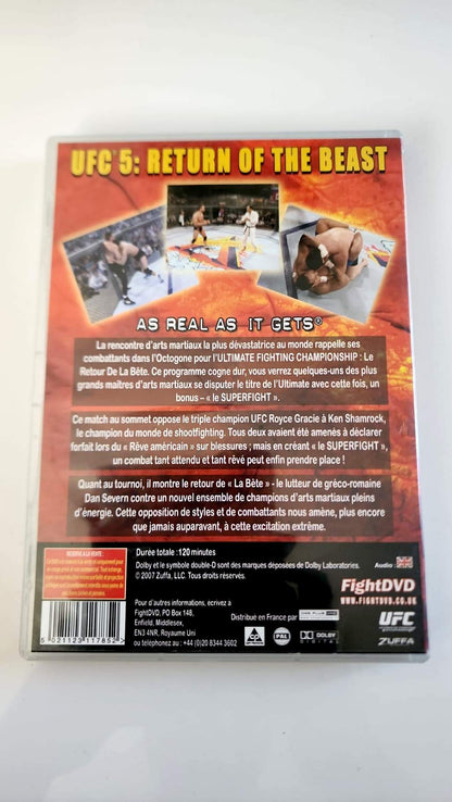UFC 5: Return of the Beast – DVD FightDVD – Bon état