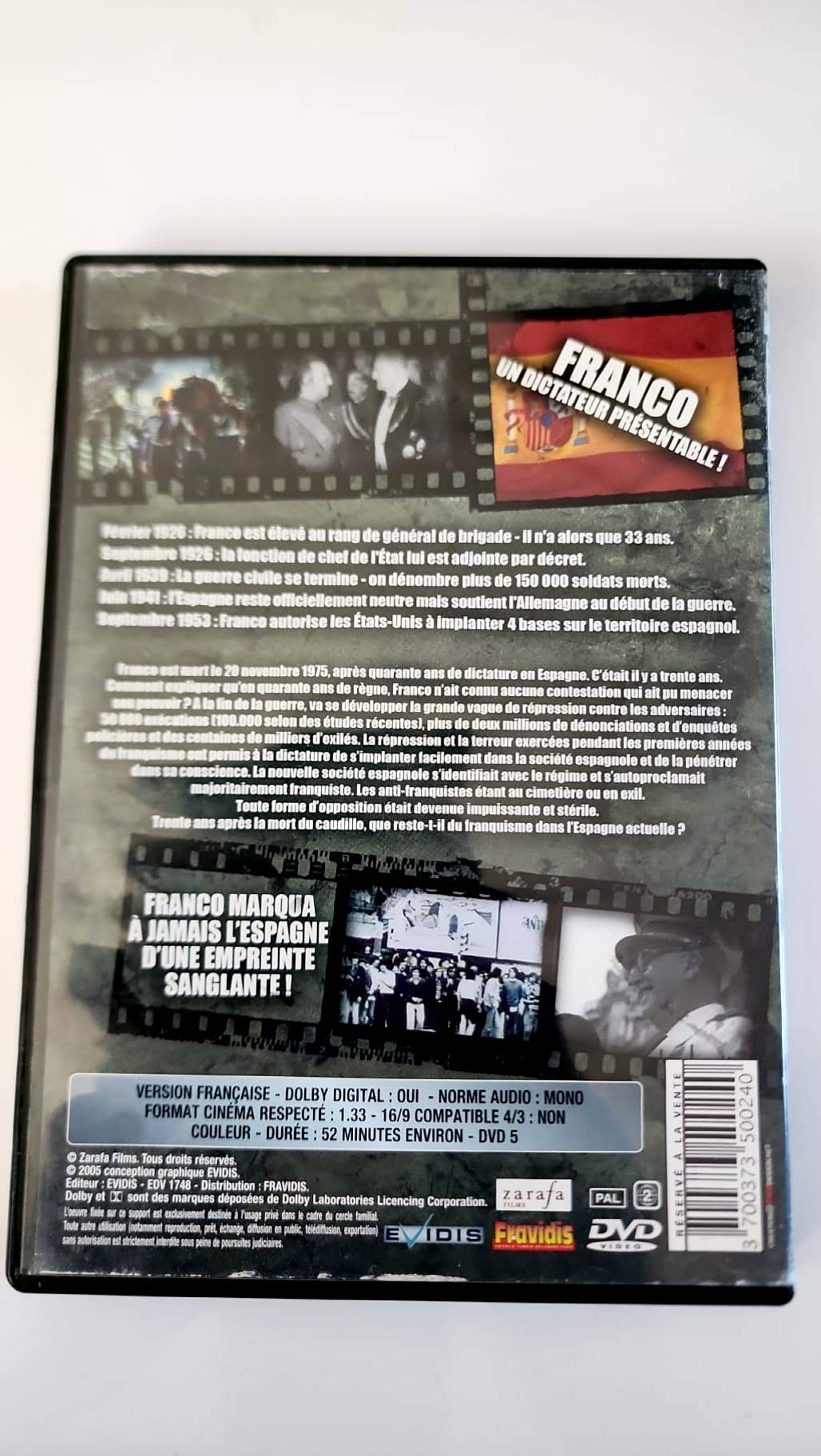 Franco, a presentable dictator! – Évidis documentary DVD – Good condition