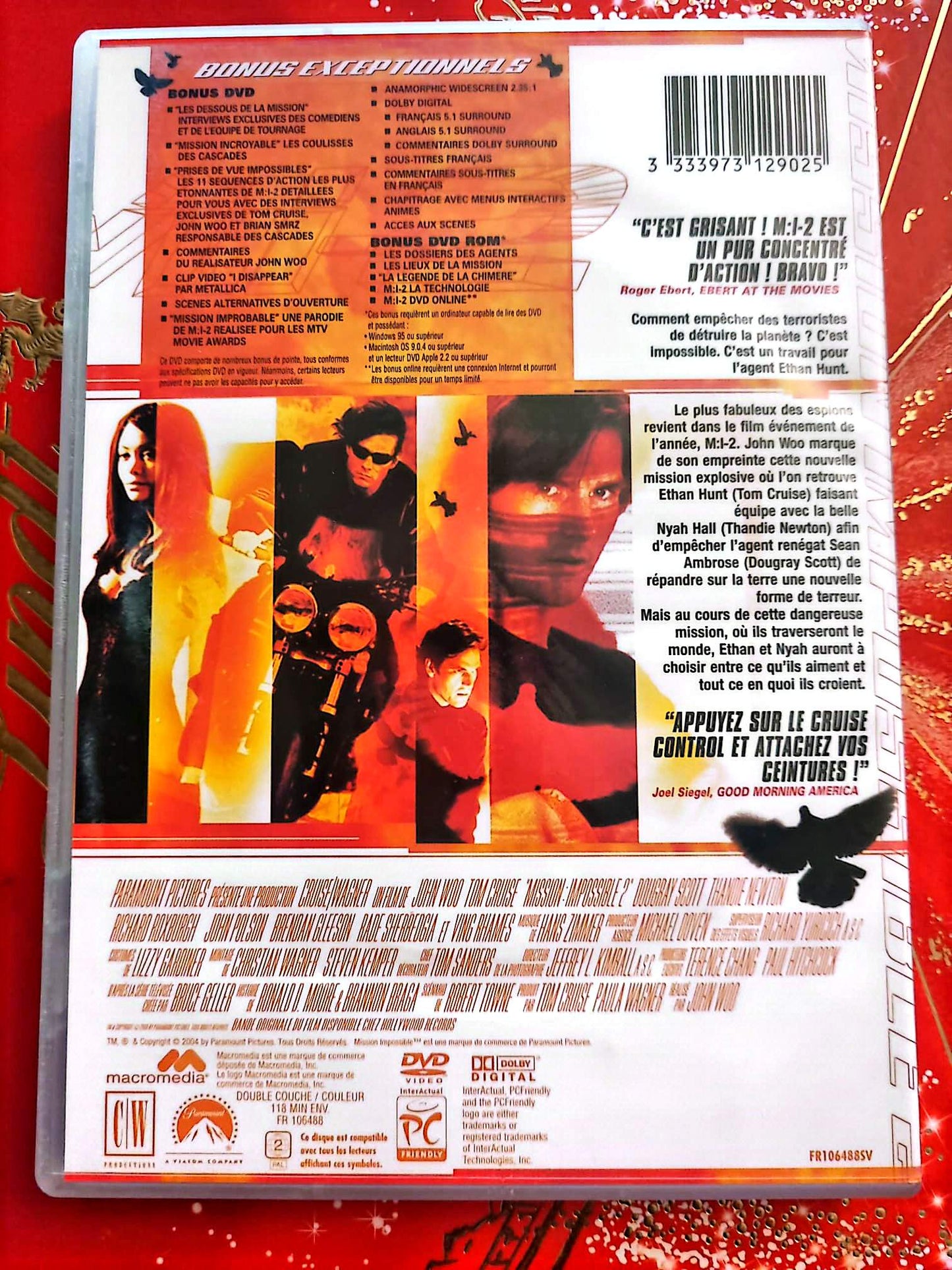 Mission Impossible 2 – DVD – Tom Cruise – Film Action Espionnage – Édition Widescreen