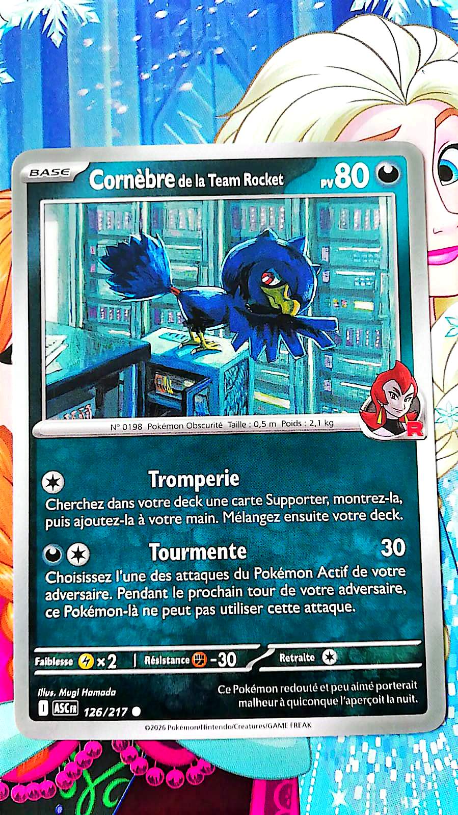 Carte Pokémon Cornèbre Team Rocket 126/217 PV 80 – Carte Officielle Française – Pokémon Obscurité