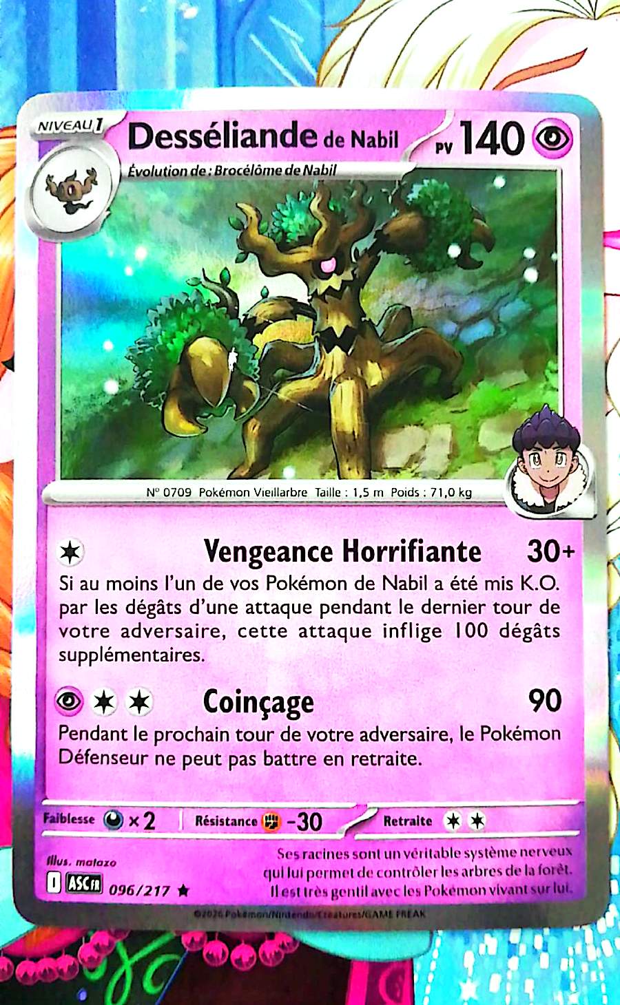 Carte Pokémon Desséliande de Nabil 096/217 PV 140 – Carte Officielle Française – Pokémon Psy