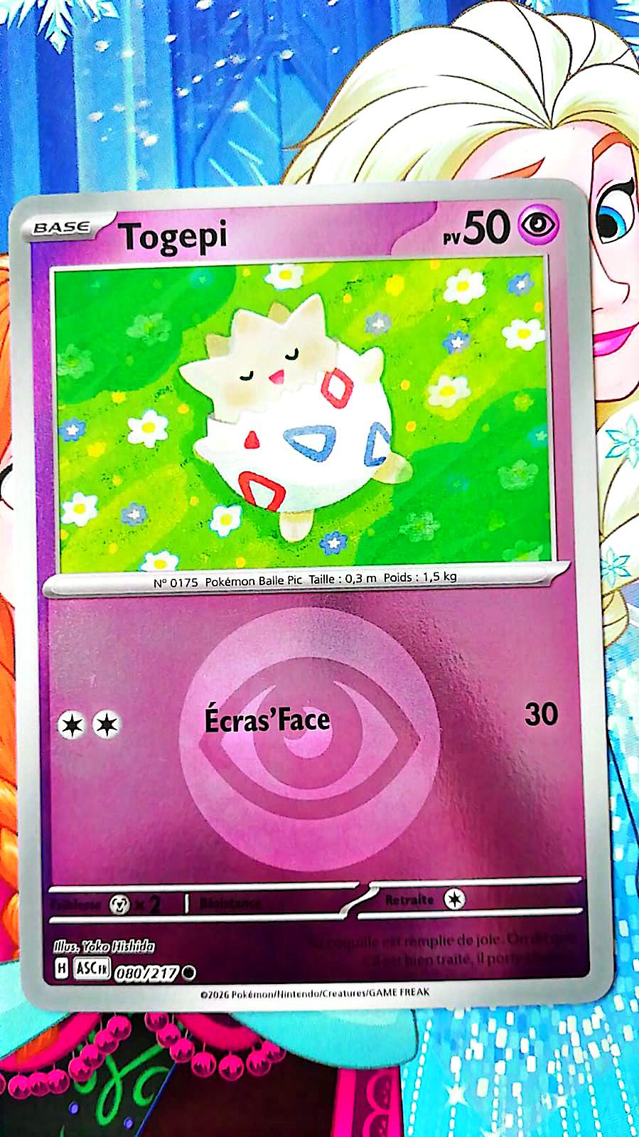 Carte Pokémon Togepi 080/217 PV 50 – Carte Officielle Française – Type Psy – Pokémon Bébé