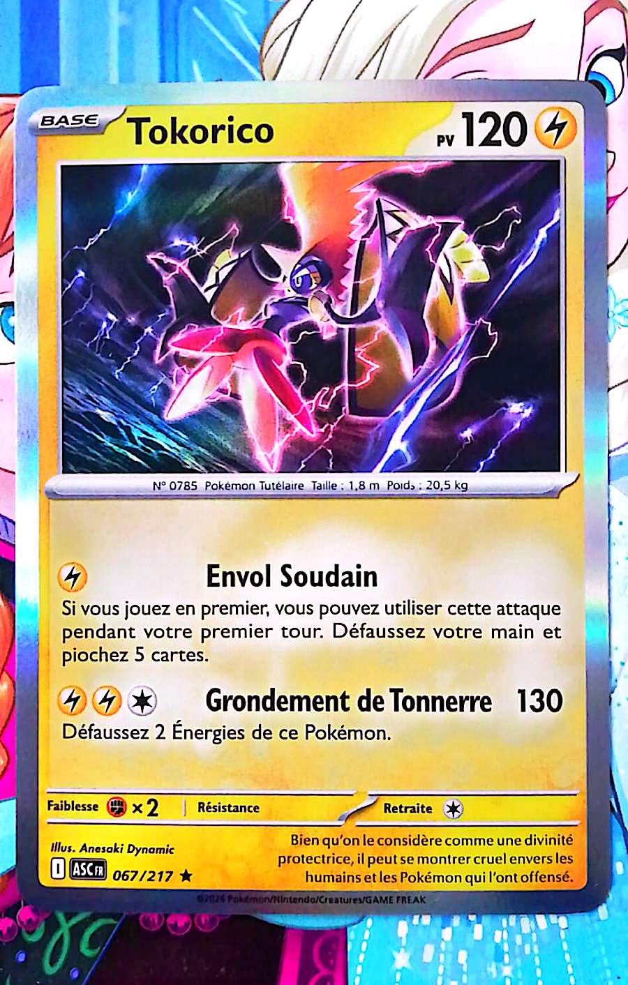 Carte Pokémon Tokorico 067/217 PV 120 – Carte Officielle Française – Pokémon Électrik Légendaire