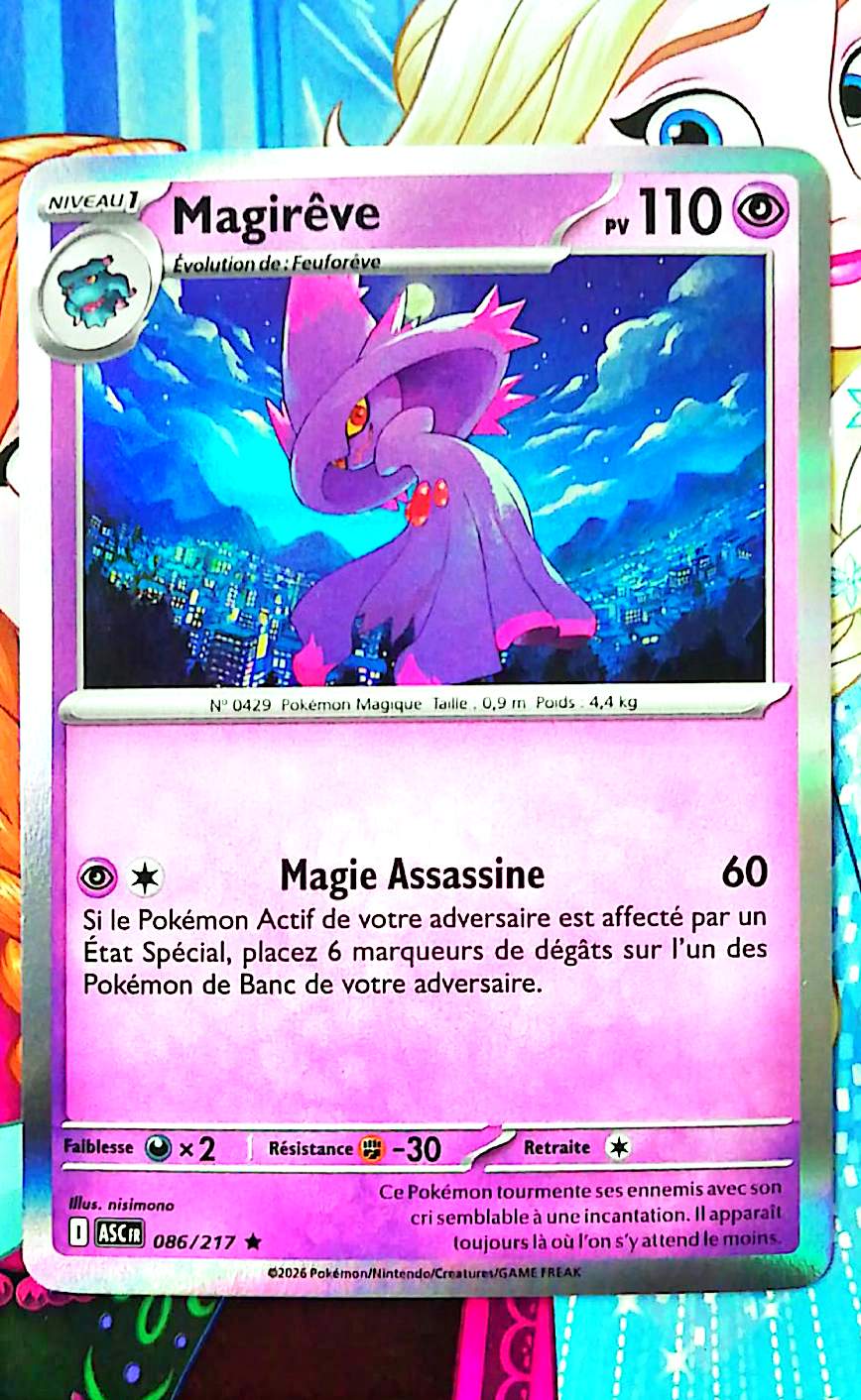 Carte Pokémon Magirêve 086/217 PV 110 – Carte Officielle Française – Pokémon Psy