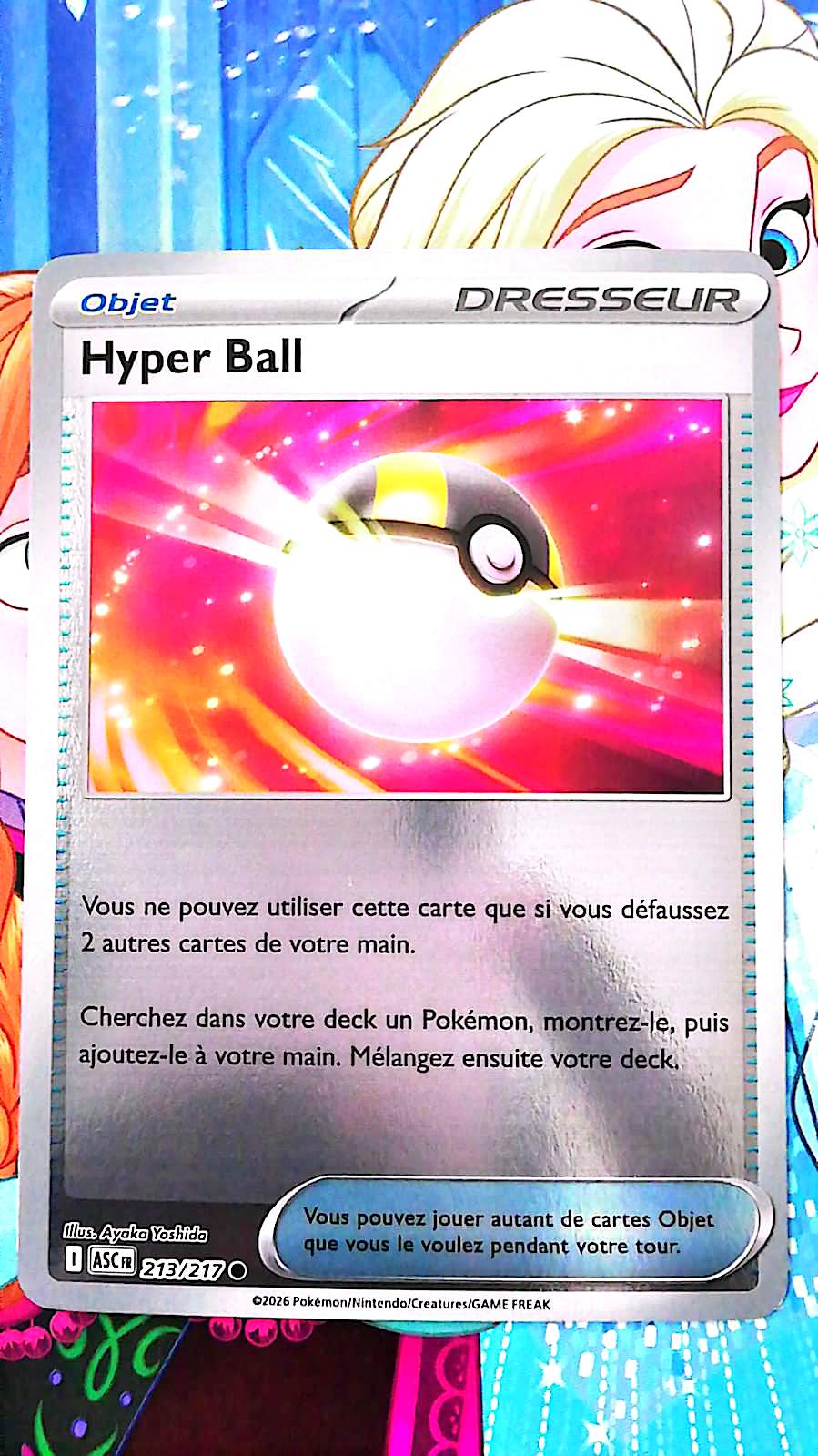 Carte Pokémon Hyper Ball 213/217 – Carte Dresseur Objet – Carte Officielle Française – Pokémon