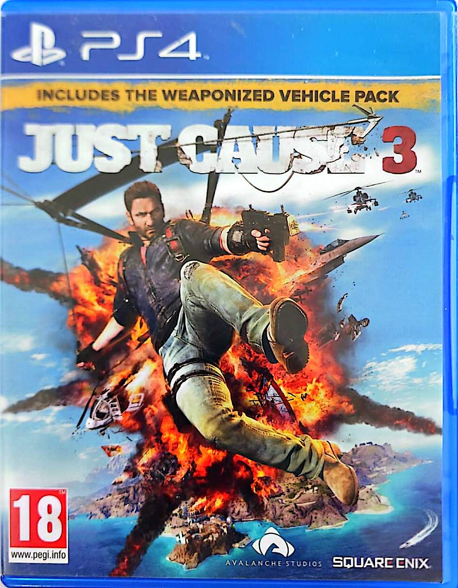 Just Cause 3 PS4 – Jeu PlayStation 4 – Action Aventure Monde Ouvert – Inclut Weaponized Vehicle Pack – Square Enix – PEGI 18