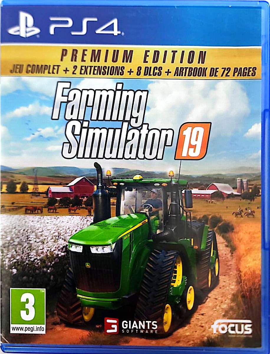 Farming Simulator 19 Premium Edition PS4 – Jeu PlayStation 4 – Simulation Agricole – Inclut Extensions et DLC – Version Française