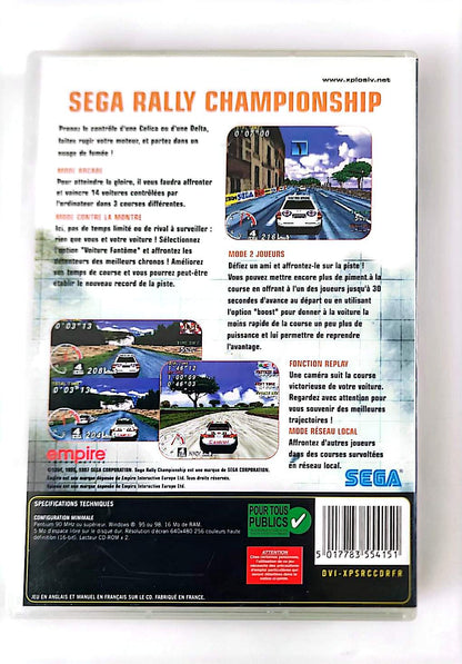 Sega Rally Championship – Juego PC CD-ROM | SEGA | Xplosiv | Toyota & Lancia | Manual en francés