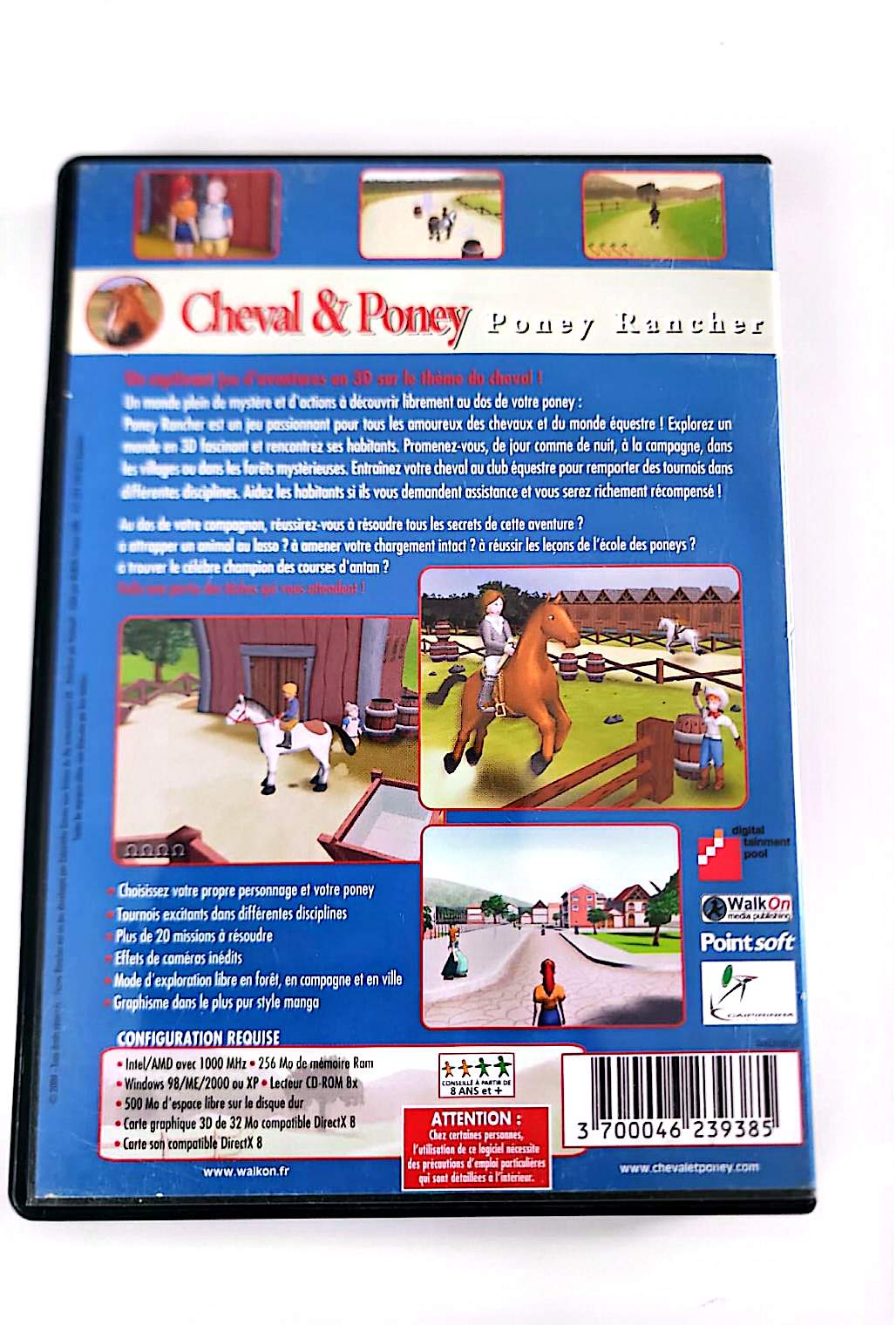 Cheval & Poney : Poney Rancher – Jeu PC CD-ROM | Pointsoft | Simulation Équestre 3D | Filles 8+