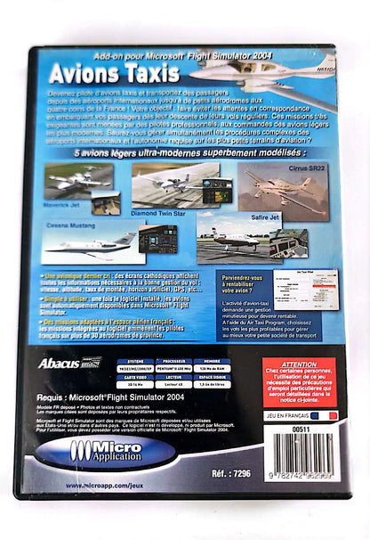 Avions Taxis – Add-on Microsoft Flight Simulator 2004 | PC CD-ROM | Micro Application | Abacus | Français