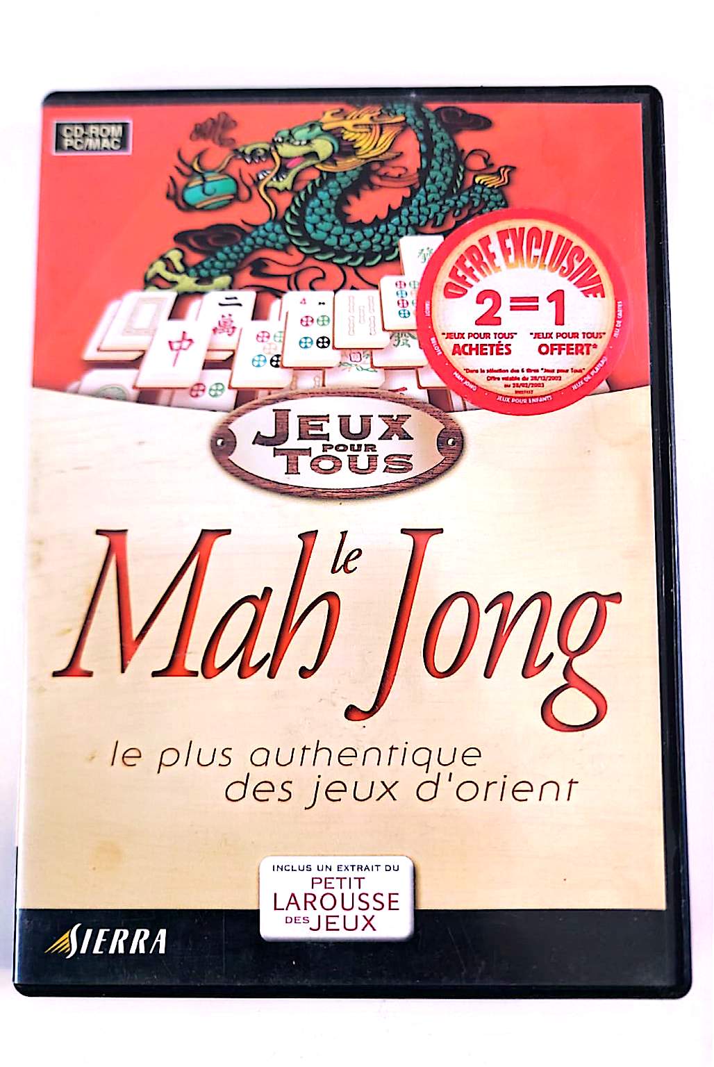 Le Mah Jong – Jeu PC & Mac CD-ROM | Sierra | Jeux Pour Tous | Version Française