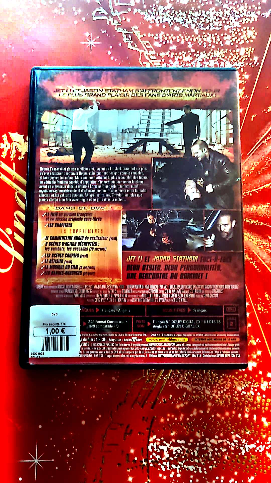 dvd jet li jason statham rogue l'ultime affrontement