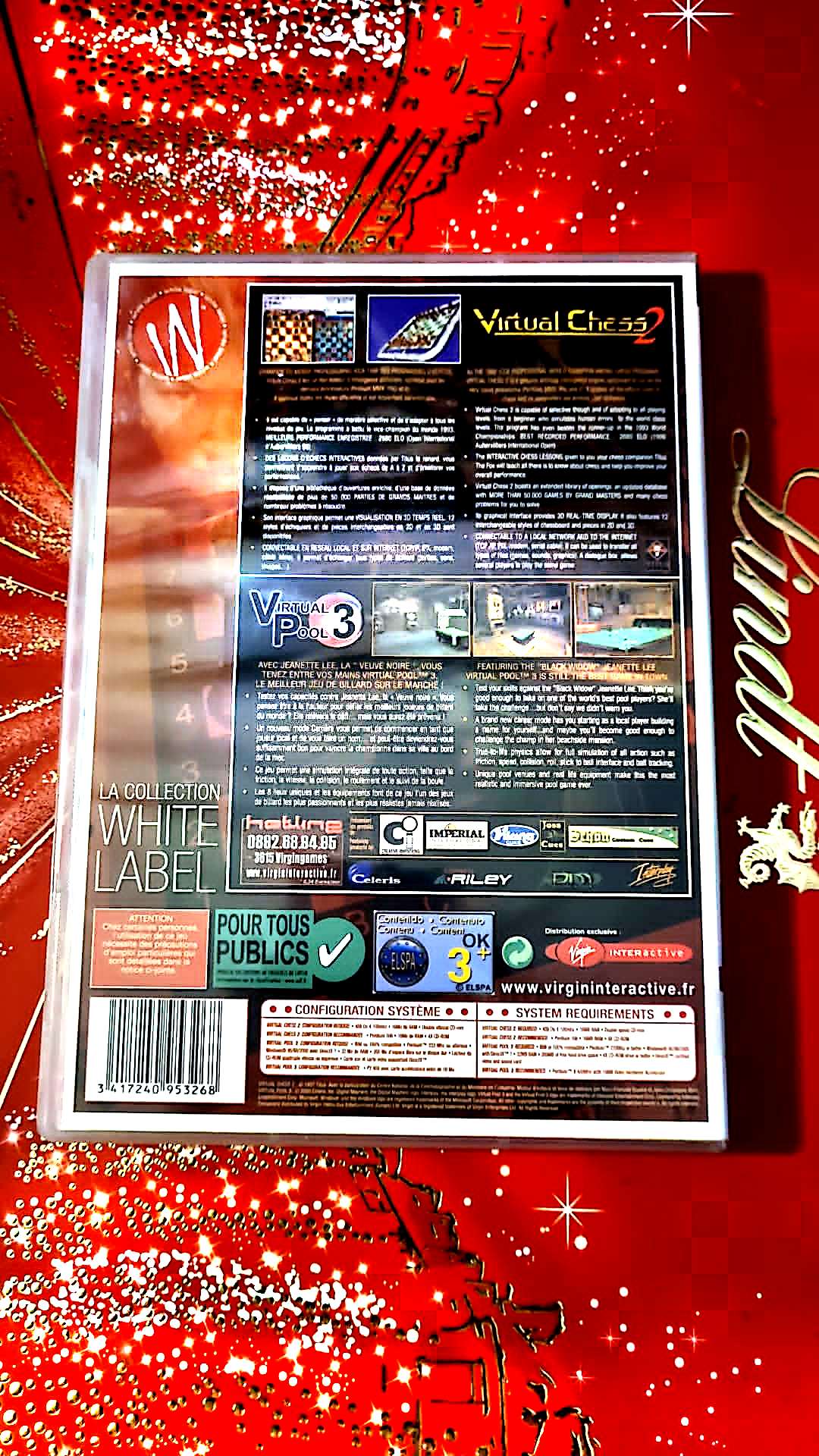 Jeu vidéo PC : simulation white label virtual chess 2 virtual pool 3 état