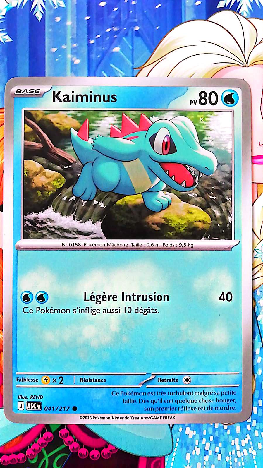 Carte Pokémon Kaiminus 041/217 PV 80 – Carte Officielle Française – Pokémon Eau