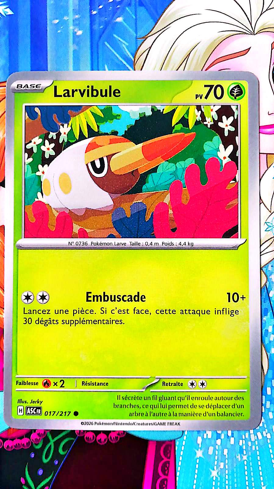 Carte Pokémon Larvibule 017/217 PV 70 – Carte Officielle Française – Pokémon Plante
