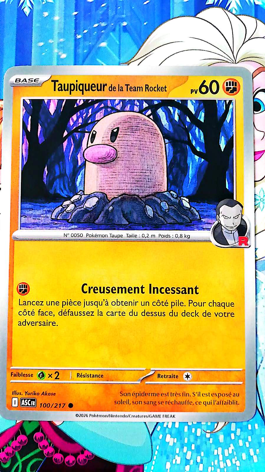 Carte Pokémon Taupiqueur de la Team Rocket 100/217 PV 60 – Carte Officielle Française – Pokémon Combat