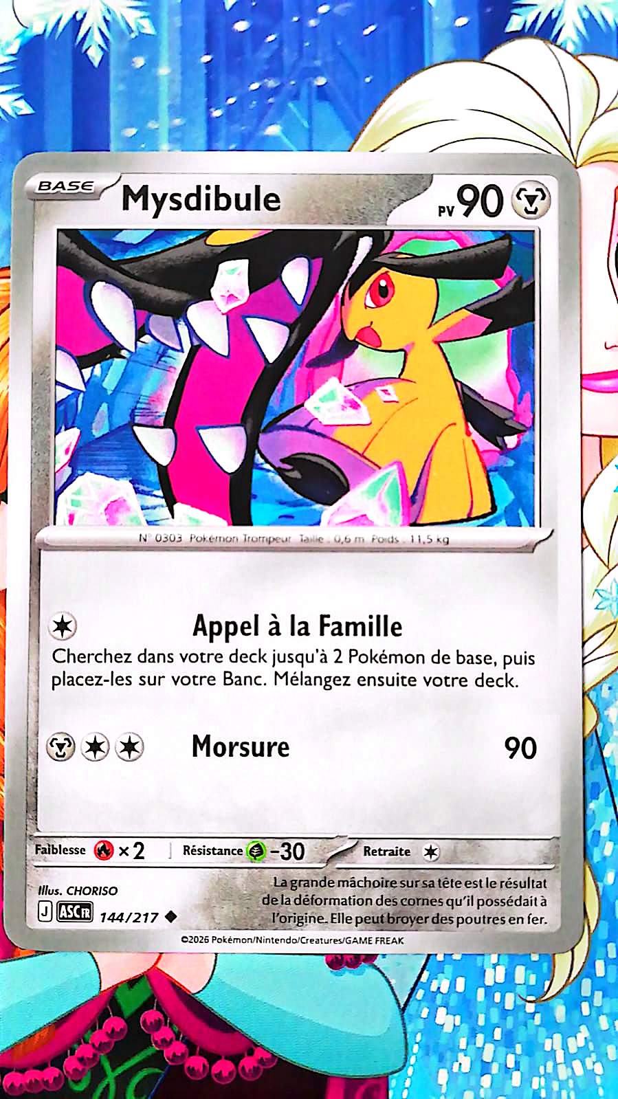 Carte Pokémon Mysdibule 144/217 PV 90 – Carte Officielle Française – Pokémon Acier