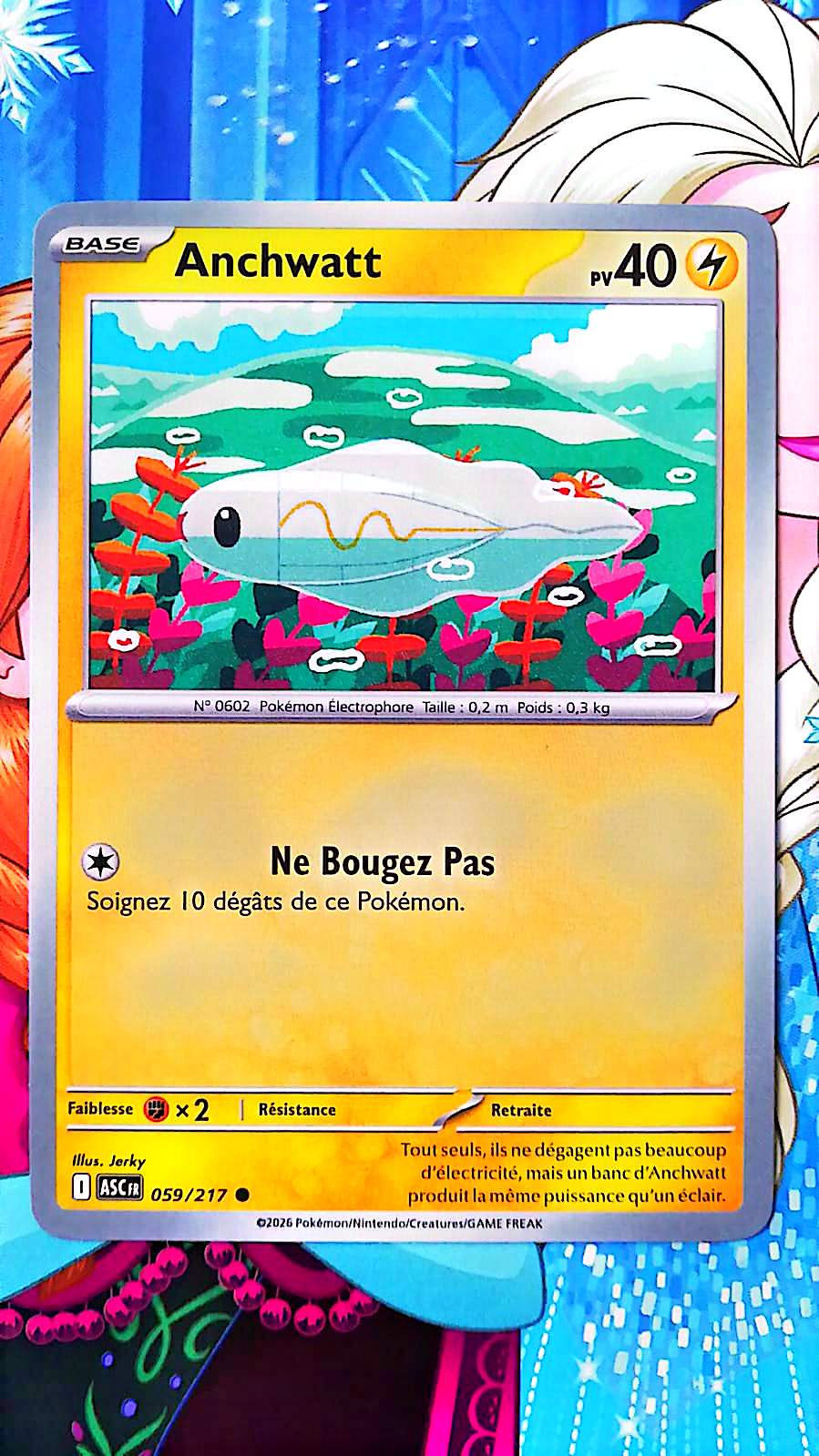 Carte Pokémon Anchwatt 059/217 PV 40 – Carte Officielle Française – Pokémon Électrique