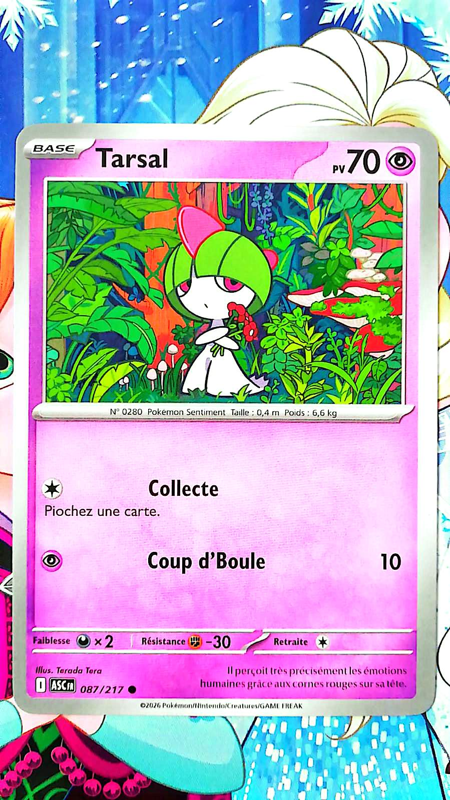 Carte Pokémon Tarsal 087/217 PV 70 – Carte Officielle Française – Pokémon Psy