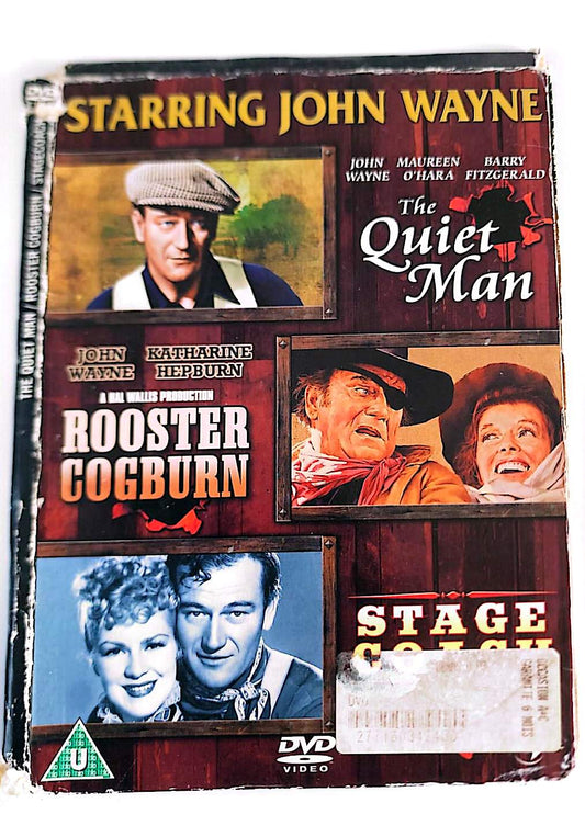 Coffret DVD John Wayne – Triple Feature | The Quiet Man + Rooster Cogburn + Stagecoach | 3 Films | Zone 2