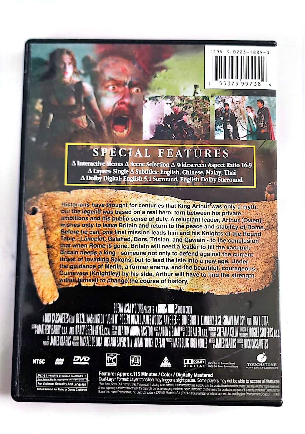 King Arthur – DVD | Film Historique Action | Clive Owen, Keira Knightley | Touchstone Pictures | NTSC