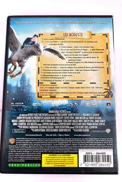 Harry Potter et le Prisonnier d’Azkaban – Édition Collector Double DVD | Alfonso Cuarón | Daniel Radcliffe, Emma Watson | Fantastique | VF | Zone 2 | Occasion Bon État