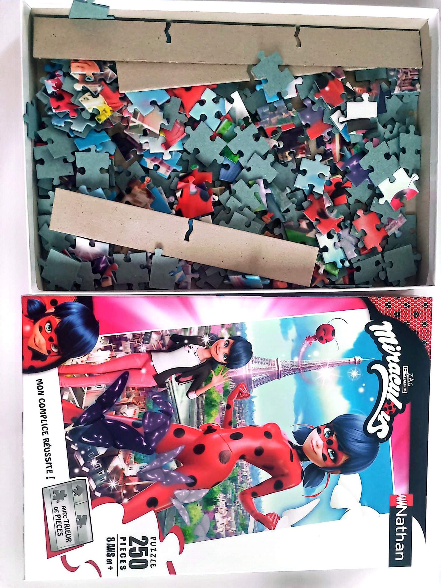 Puzzle Enfant Miraculous Ladybug – 250 Pièces – Nathan – Avec Trieur – 8 Ans et + –