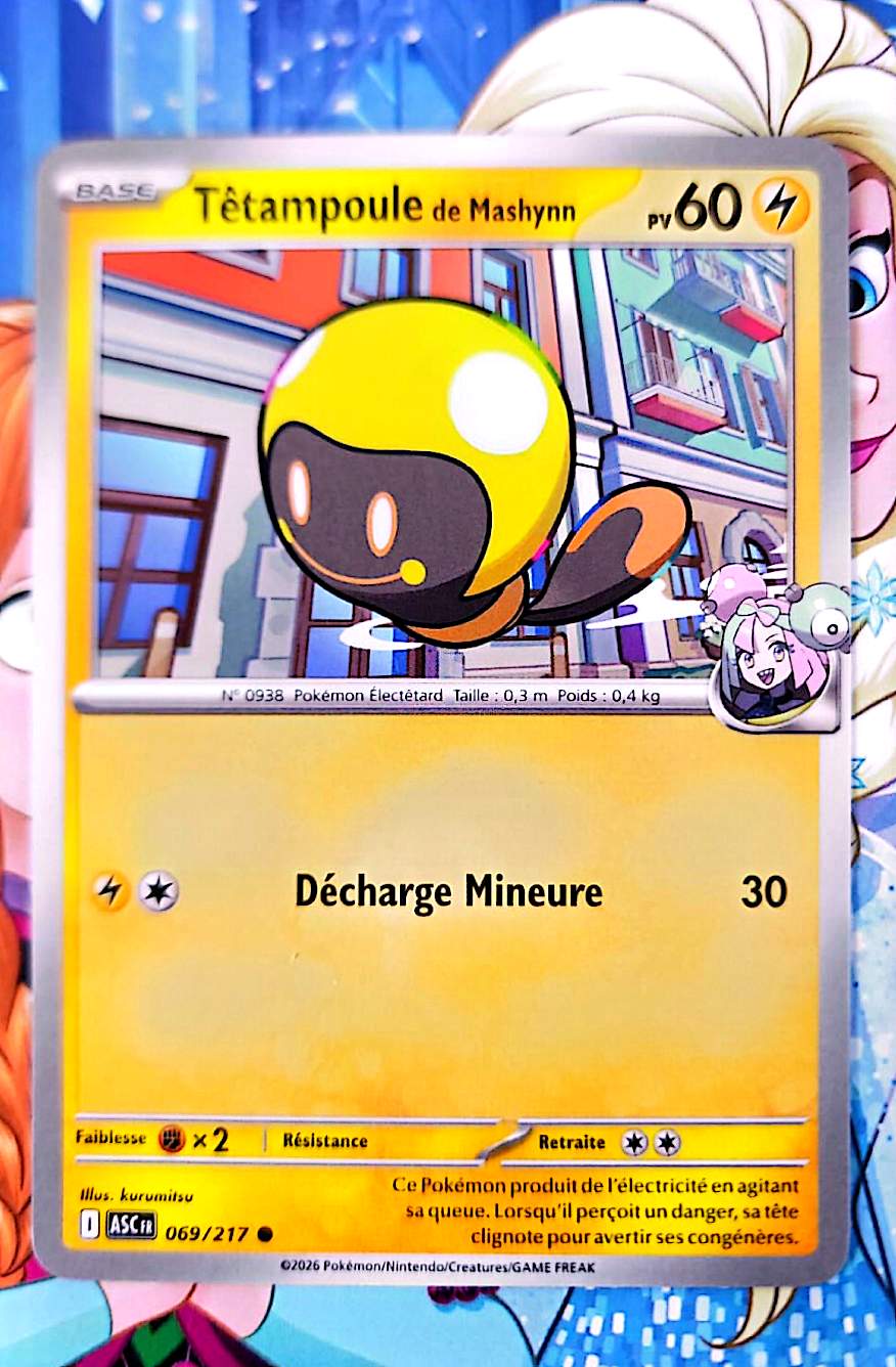Carte Pokémon Têtampoule de Mashynn 069/217 – Carte Pokémon Électrique Officielle Française