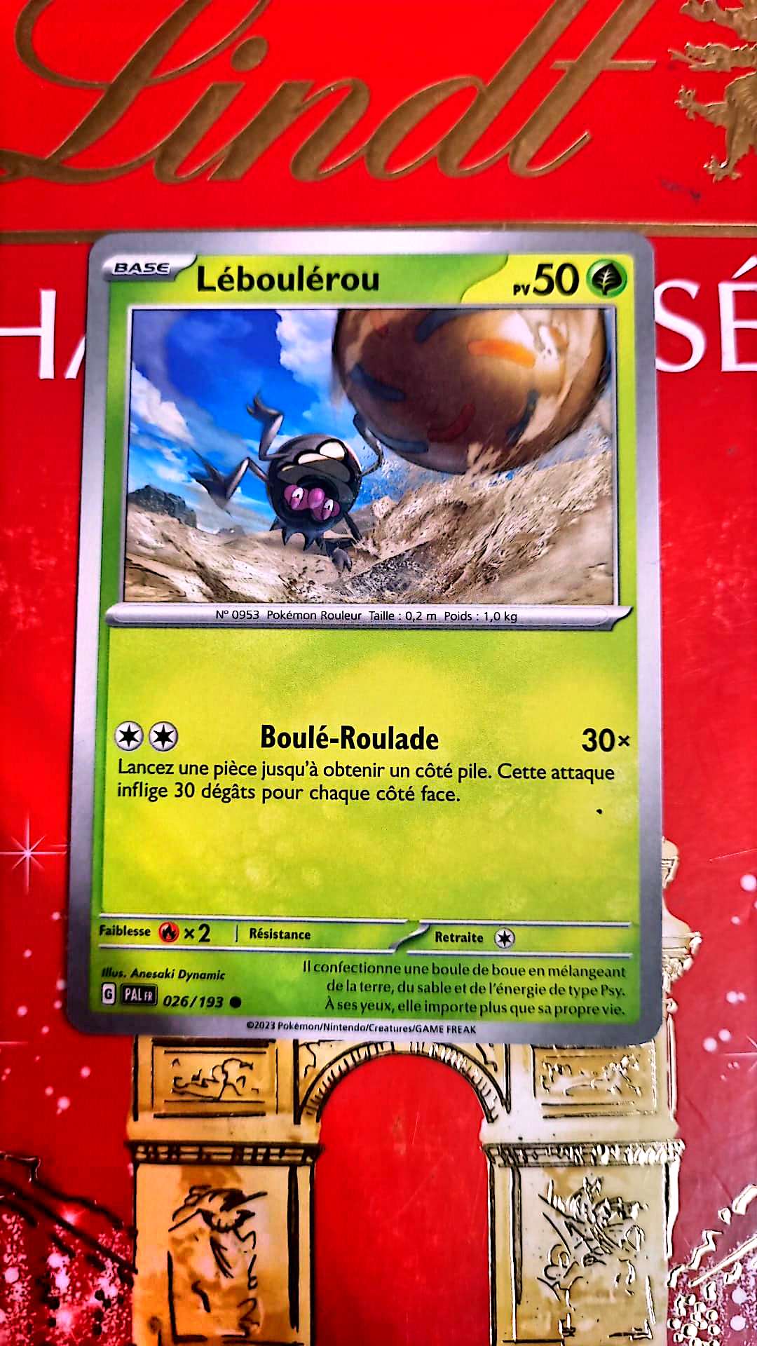 Carte Pokémon – Léboulérou – 50 PV – Attaques Roue et Boule-Roulade