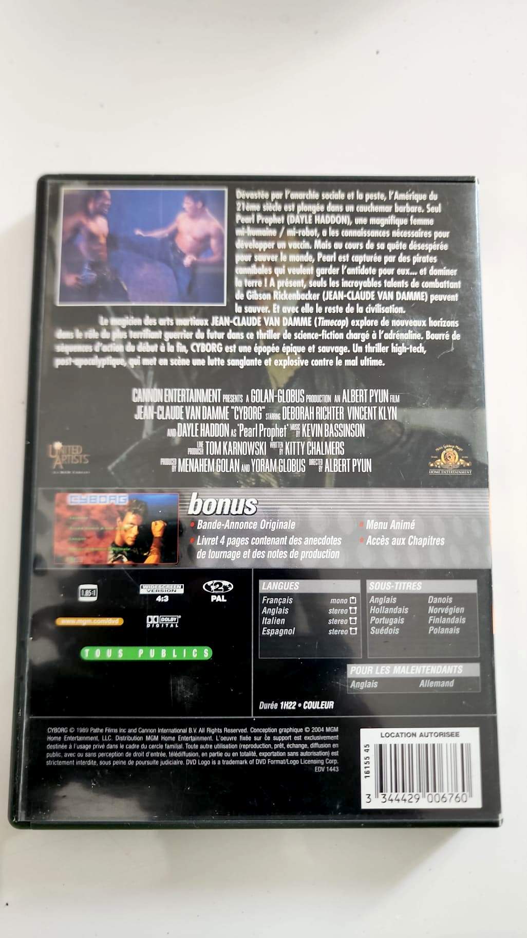 Cyborg – DVD – Jean-Claude Van Damme – Science-Fiction Action – Édition MGM