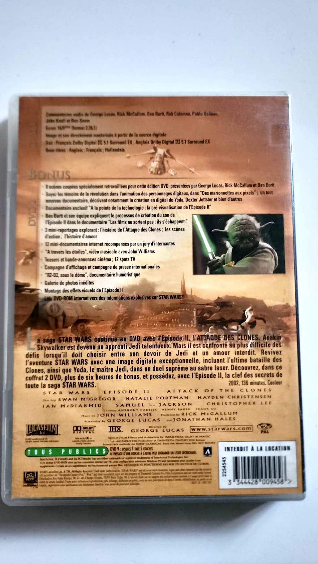 Star Wars Épisode II : L’Attaque des Clones – Coffret 2 DVD | George Lucas | Lucasfilm • THX