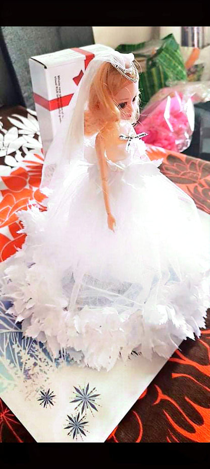 Bride doll 30–31 cm – White ceremony dress – Sweet Days decorative figurine