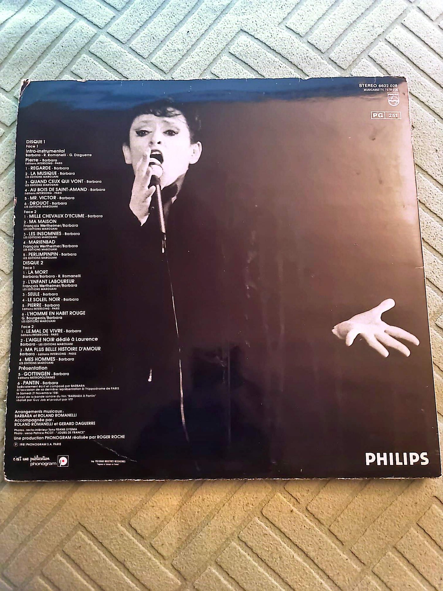 Barbara – Récital « Pantin 81 » – Double Vinyle 33T – Album Live – Édition Philips