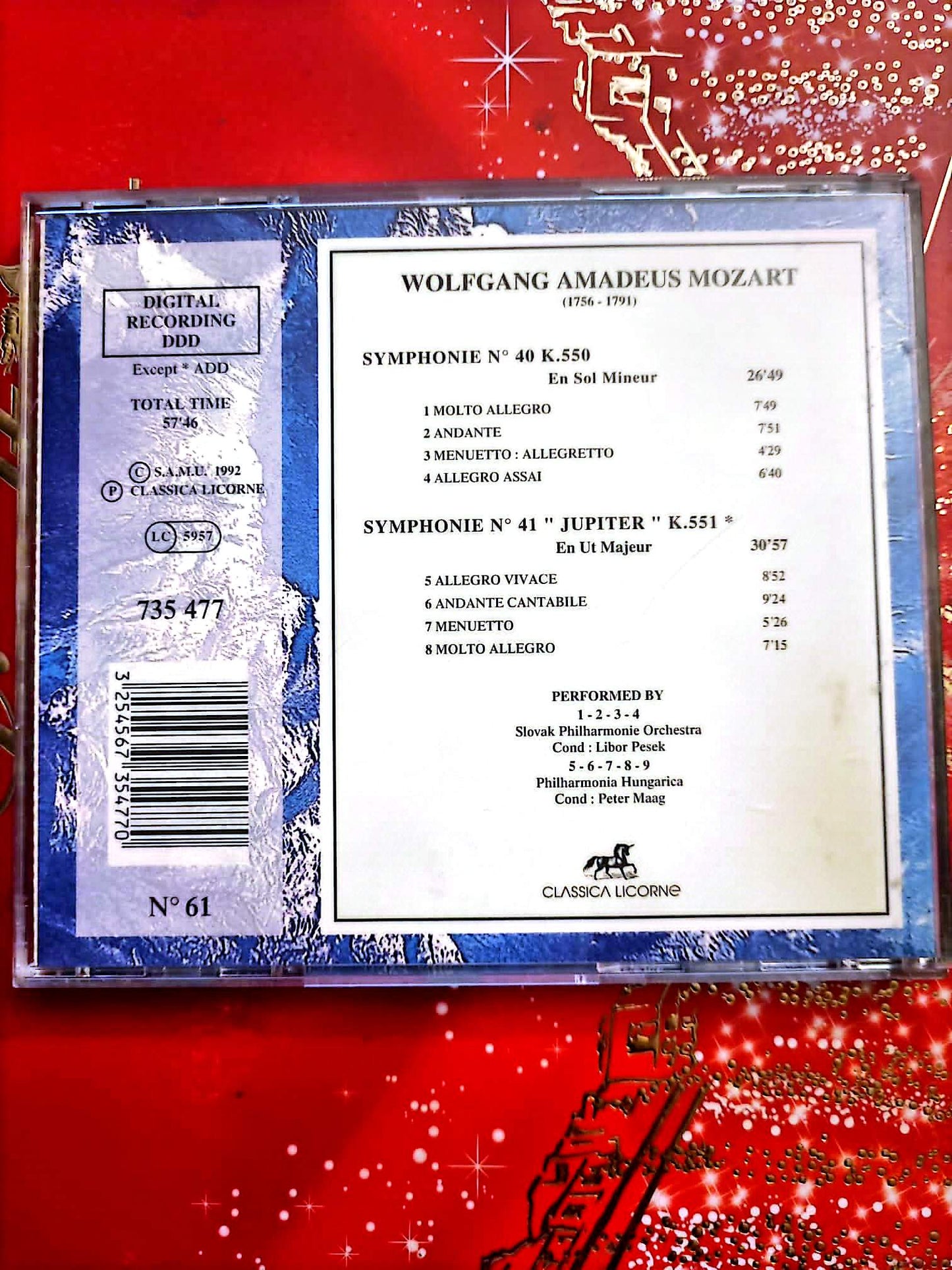 Mozart – Symphonie n°40 & n°41 Jupiter – CD Classique