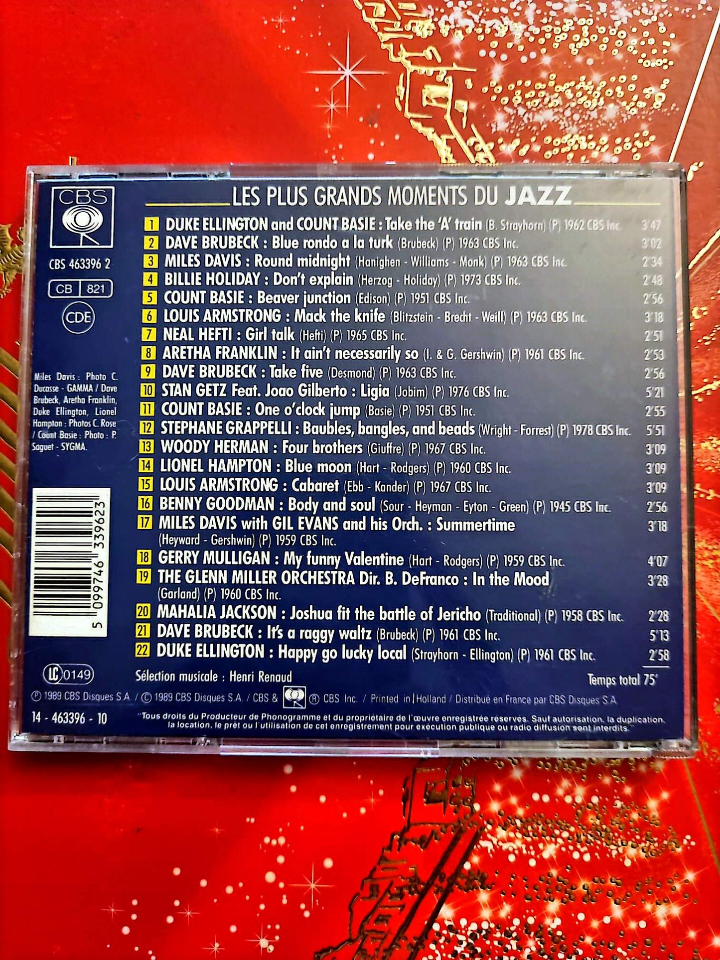 Les Plus Grands Moments du Jazz – Compilation 22 Titres – CD Audio