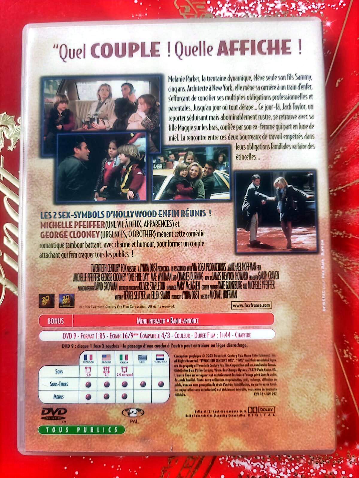 Un Beau Jour – Michelle Pfeiffer, George Clooney – DVD Comédie Romantique