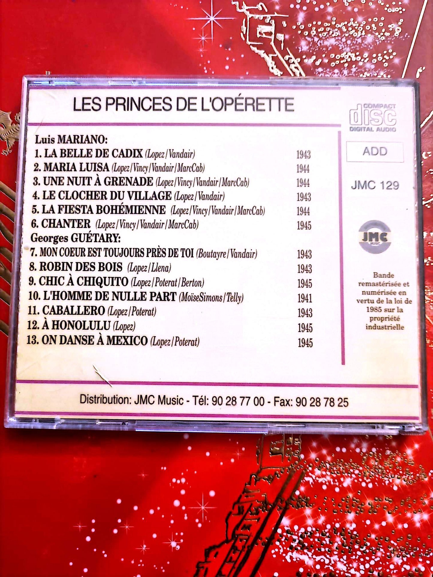 Luis Mariano & Georges Guétary – La Belle de Cadix – CD Opérette
