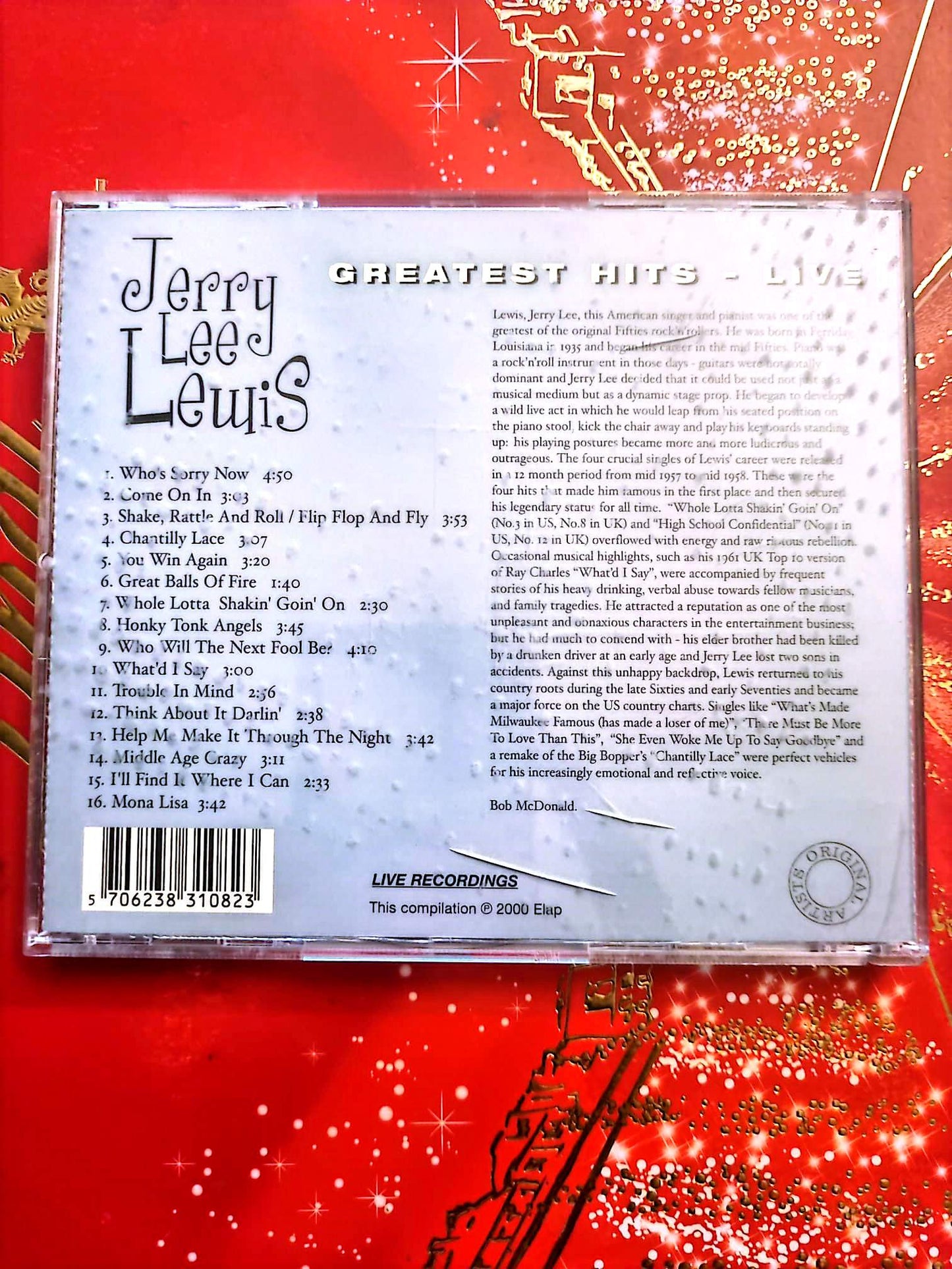 Jerry Lee Lewis – Greatest Hits Live – Album Live – CD Rock