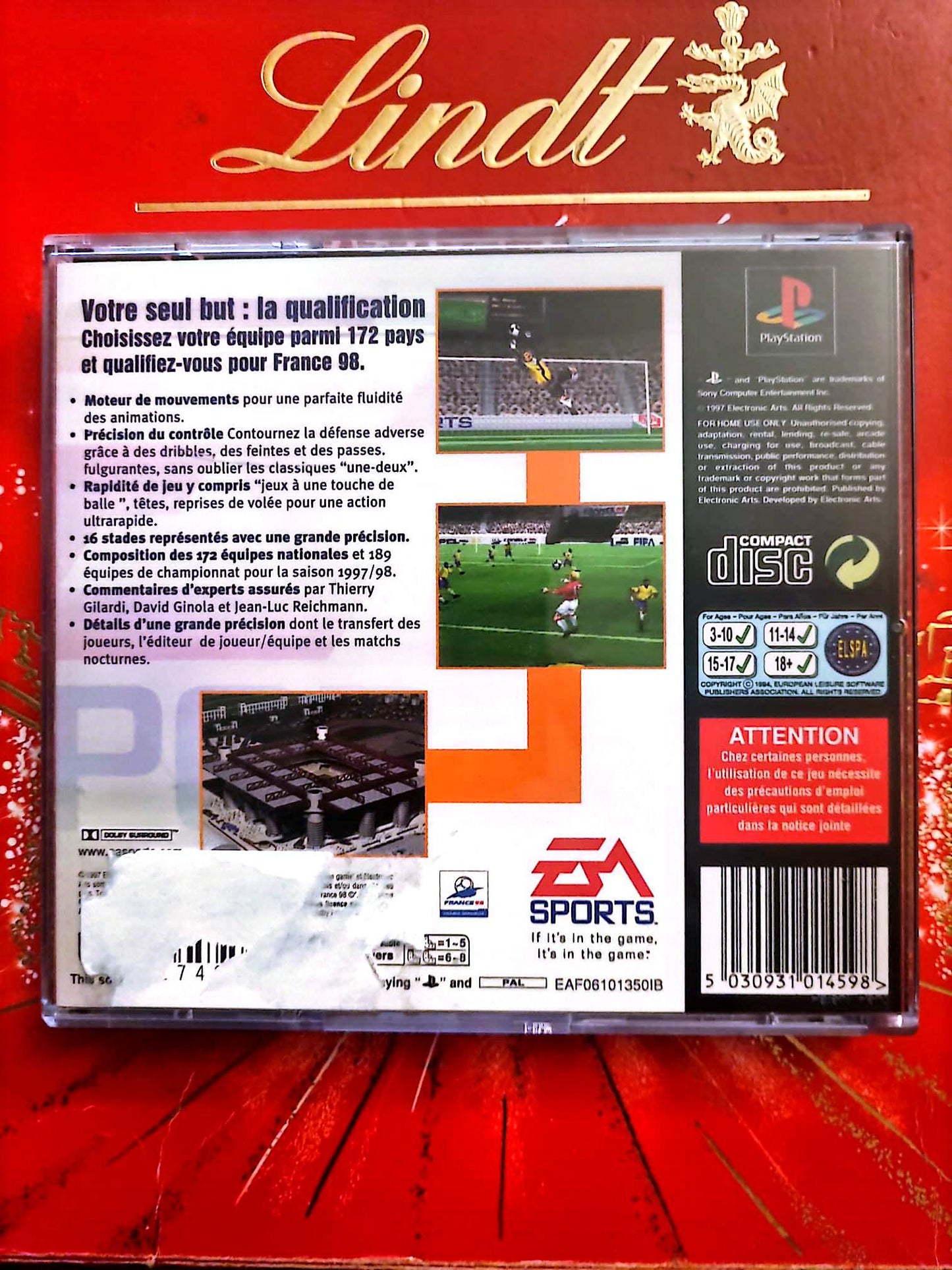 Jeu PS1 FIFA 98 – En route pour la Coupe du Monde – PlayStation – PAL