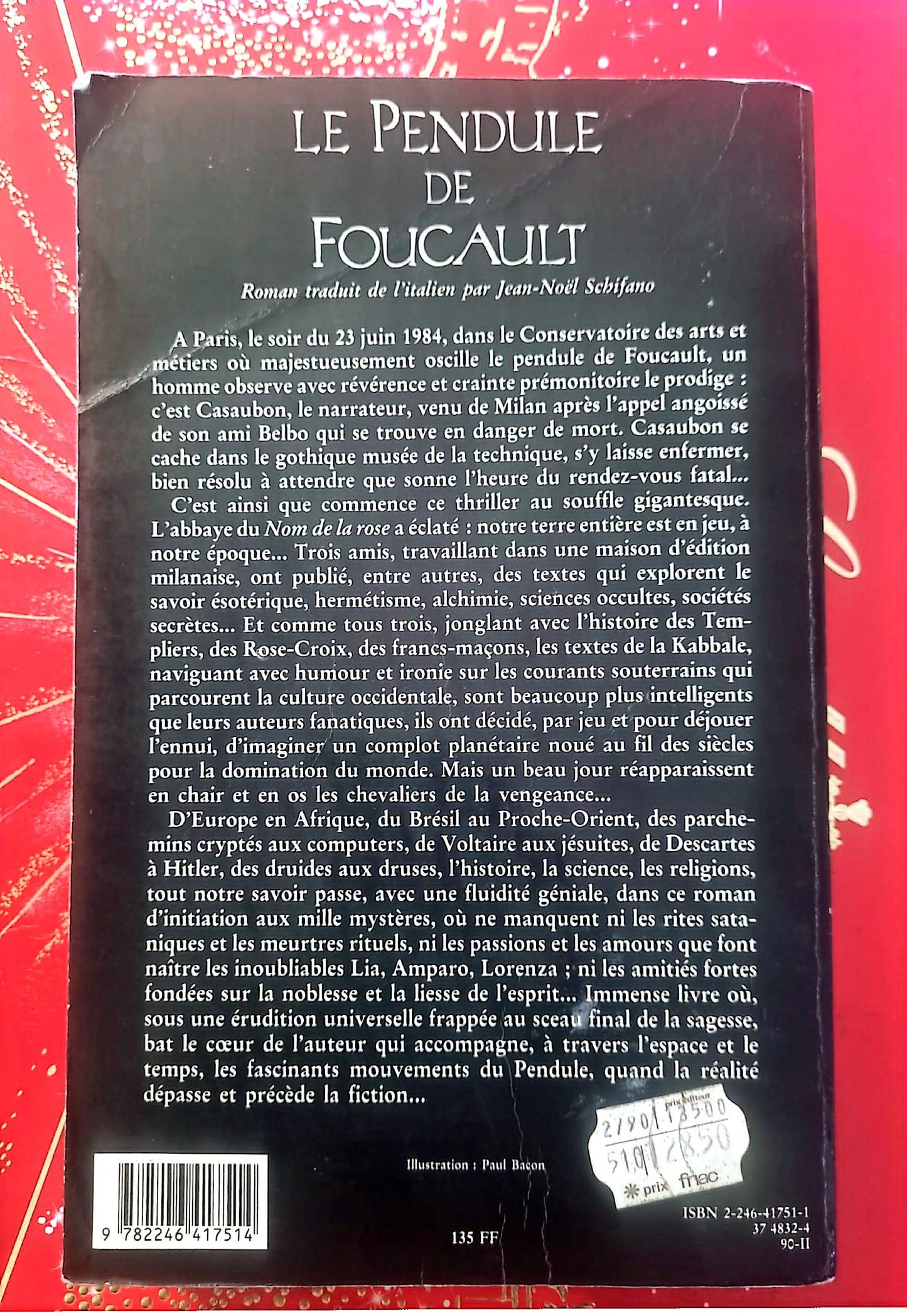 Le Pendule de Foucault – Umberto Eco – Roman ésotérique – Grasset