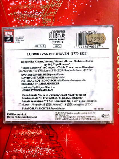 CD Beethoven – Triple Concierto op. 56 – Karajan – Richter Oistrakh Rostropovich