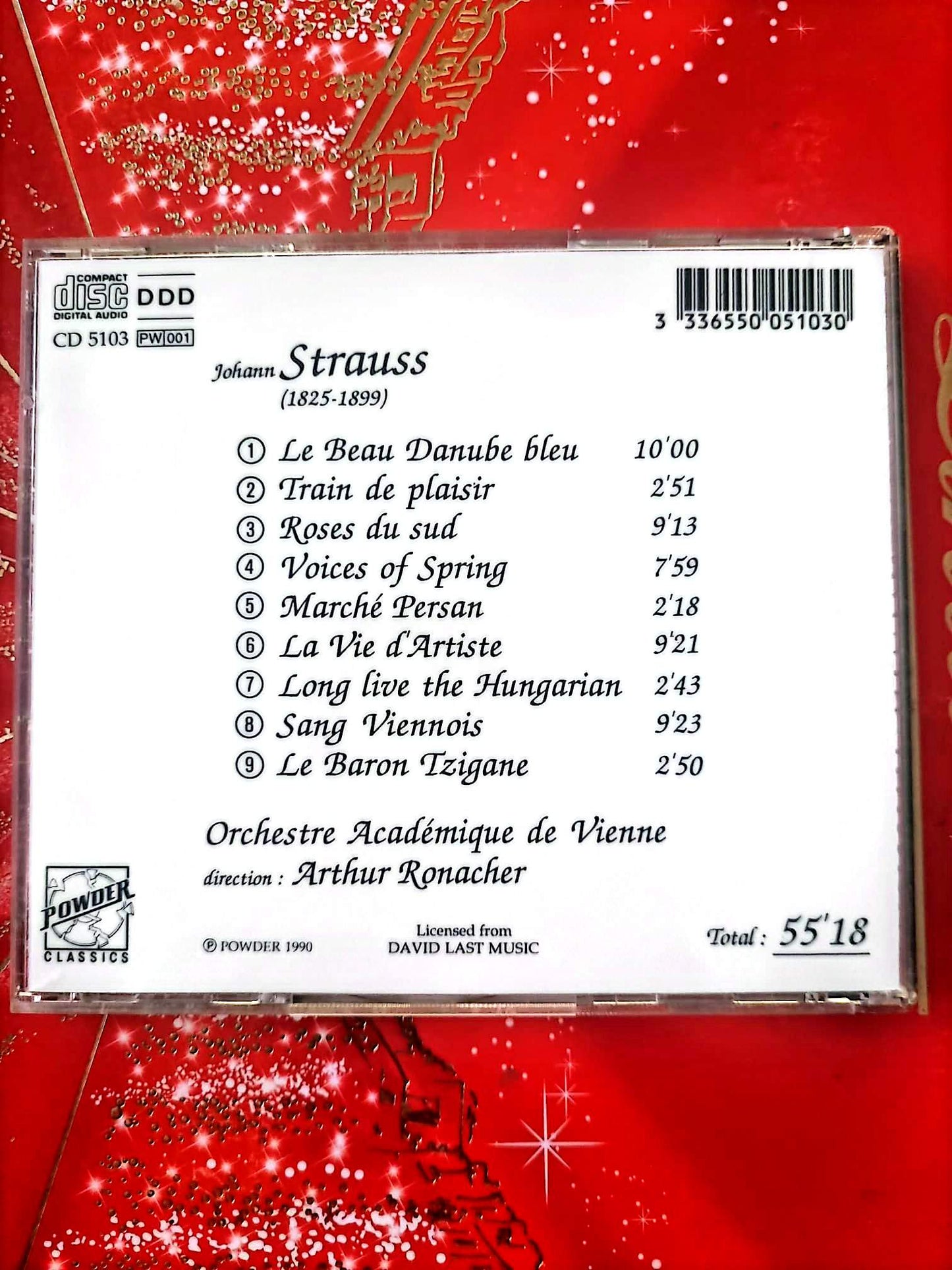 CD Johann Strauss – Le Beau Danube Bleu – Le Baron Tzigane – Orchestre de Vienne