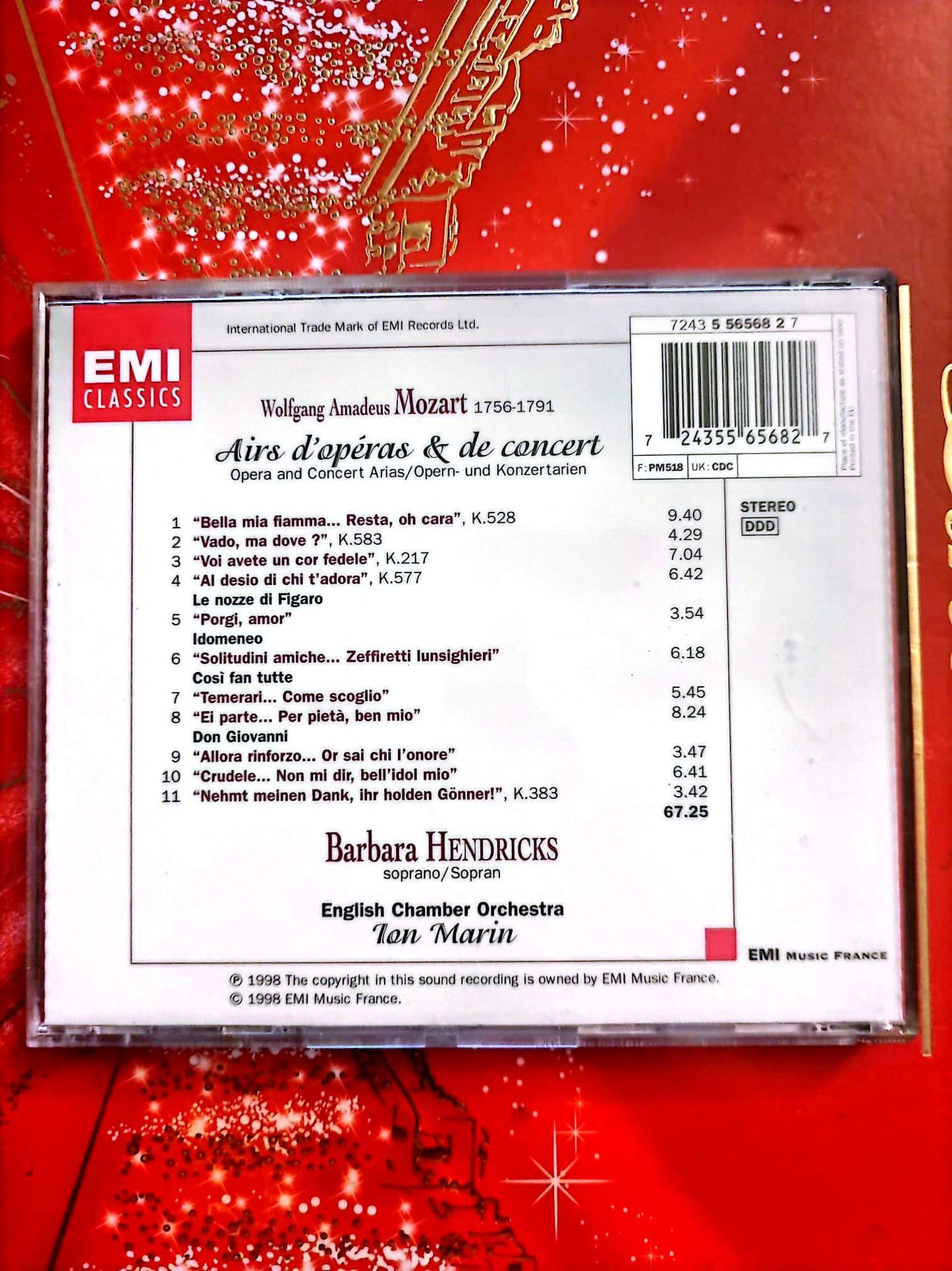 CD Mozart – Airs d’opéras et de concert – Barbara Hendricks – EMI Classics