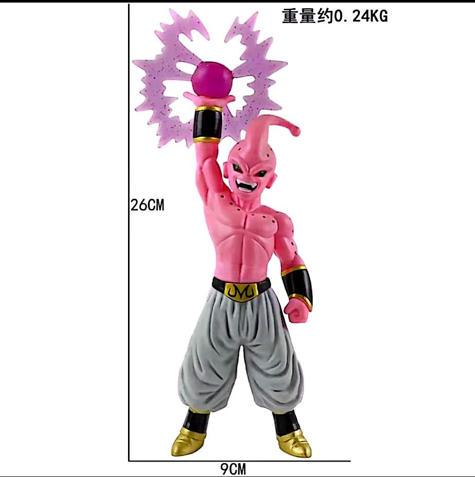 Figurine Dragon Ball Z Majin Buu – Statue 26 cm – Personnage Manga – Sans boîte